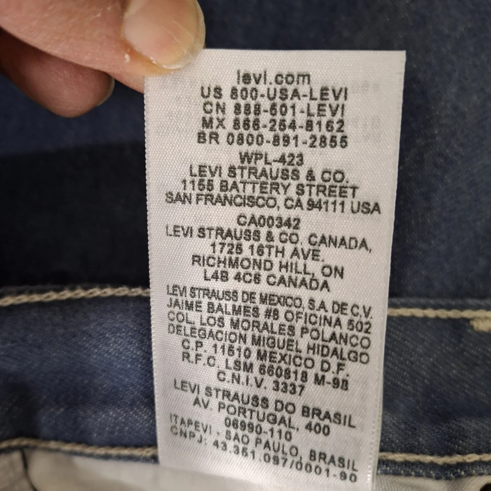 Levi's Original 501 Straight Leg Button-Fly Blue Denim Jeans, Size 31×32